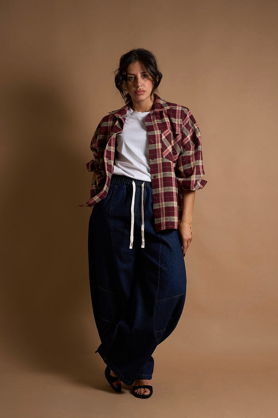 Camicia Scozia bordeaux