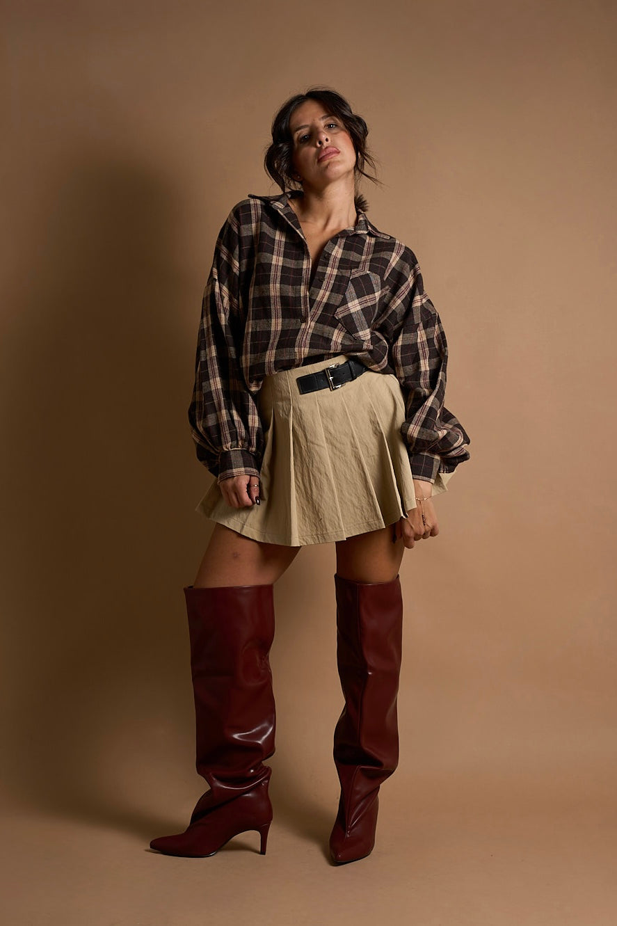 Camicia Scozia brown