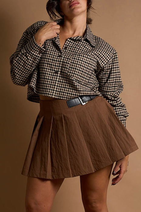 Camicia Scozia cropped