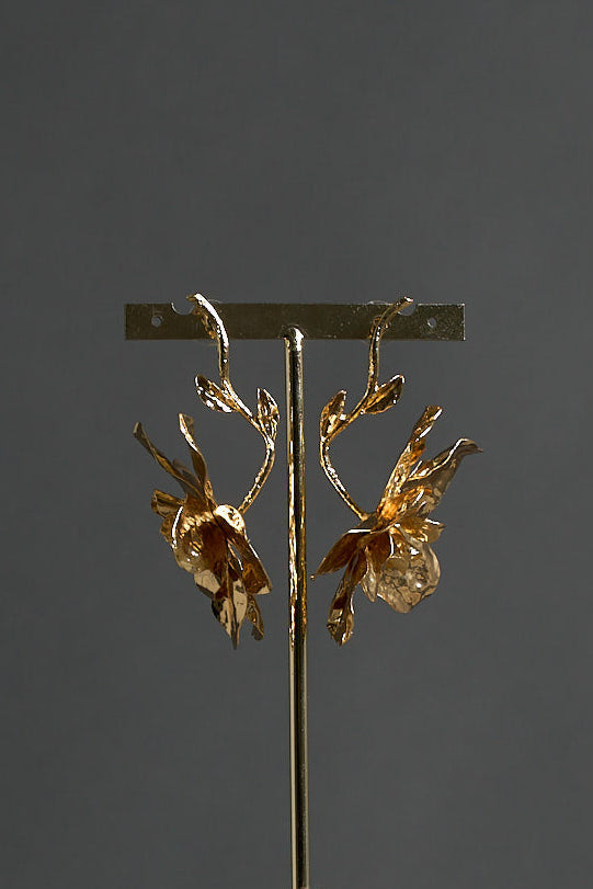 Orecchino Flora gold