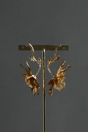 Orecchino Flora gold