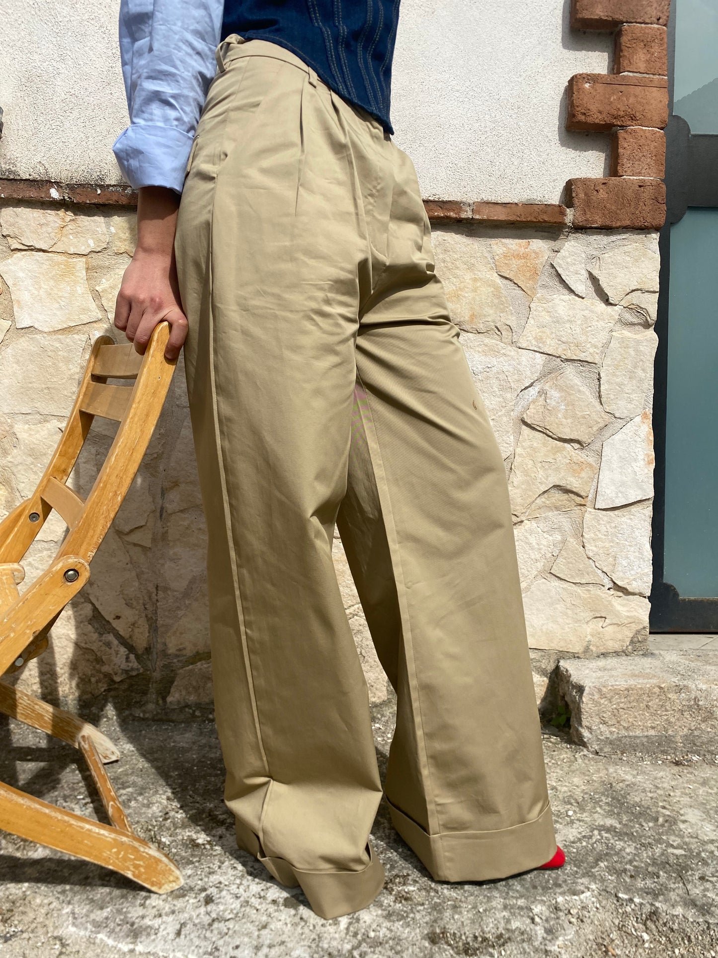 PANTALONE SARTORIALE CON FONDO AMPIO