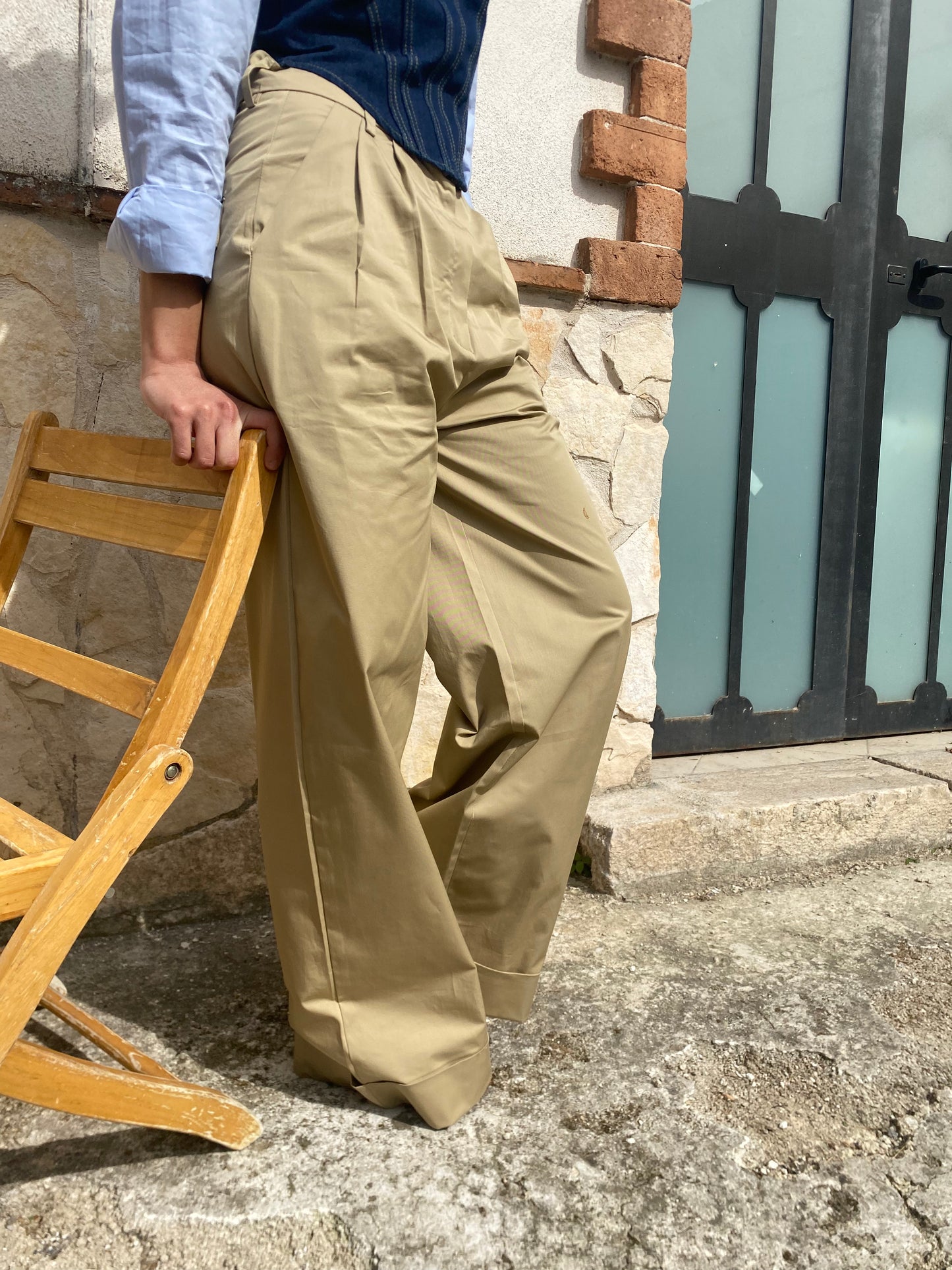 PANTALONE SARTORIALE CON FONDO AMPIO